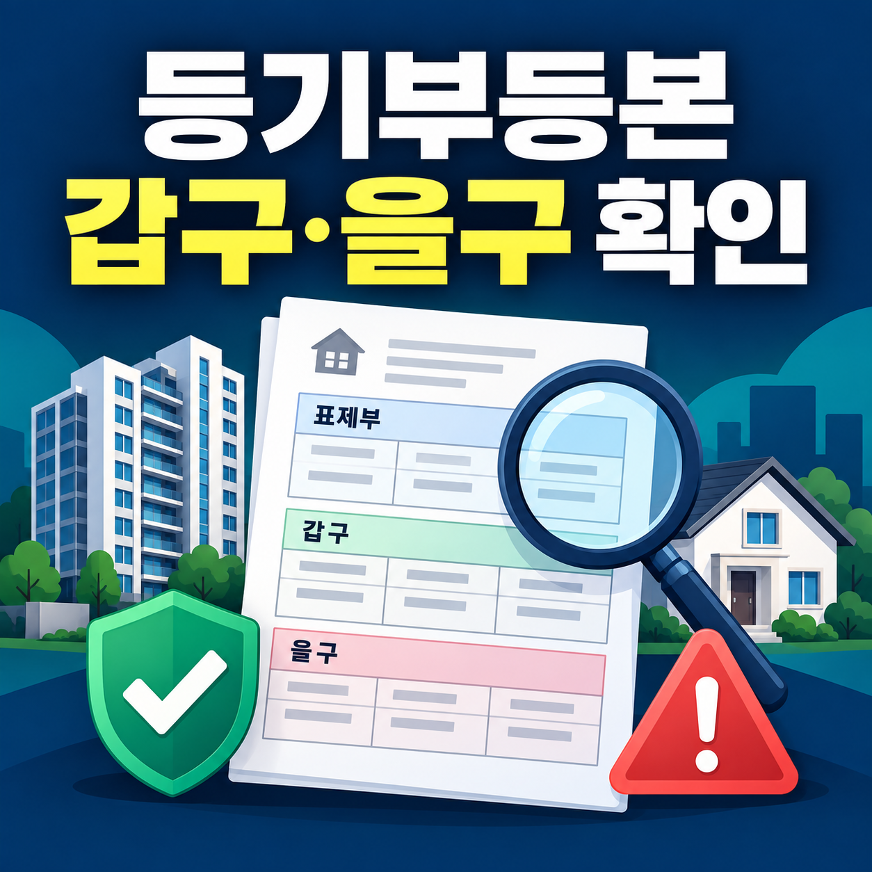 부동산 등기부등본 열람과 표제부·갑구·을구 확인 방법