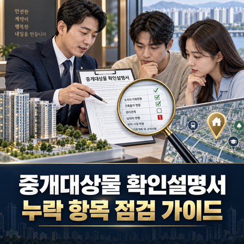 부동산 중개대상물 확인설명서 읽는 방법과 누락 항목 점검 가이드