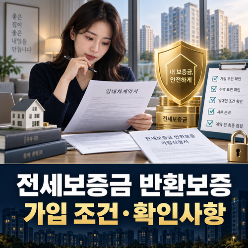전세보증금 반환보증 가입 조건과 계약 전 확인사항