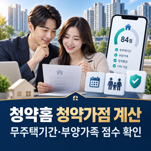 청약홈 청약가점 계산과 무주택기간·부양가족 점수 확인 방법
